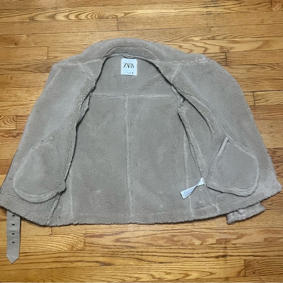 Zara Double Faced Jacket Tan Size Small Great Condition - Picture 9 of 14